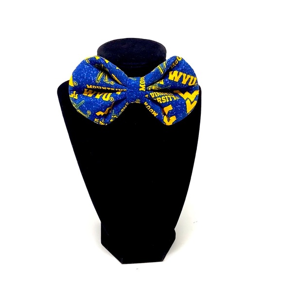 West Virginia University Handcrafted Bow Tie - Picture 7 of 14